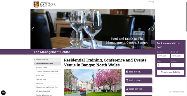 Security scan screenshot of https://www.bangor.ac.uk/management_centre/