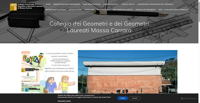 Security scan screenshot of https://www.collegiogeometri.ms.it/