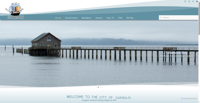 Security scan screenshot of https://garibaldi.gov/