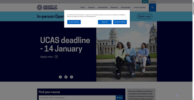 Security scan screenshot of https://www.gre.ac.uk/