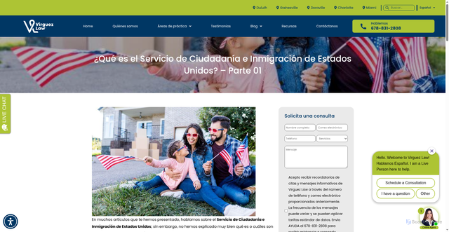 Security scan screenshot of https://virguezlaw.com/es/2023/03/24/que-es-el-servicio-de-ciudadania-e-inmigracion-de-estados-unidos-parte-01/
