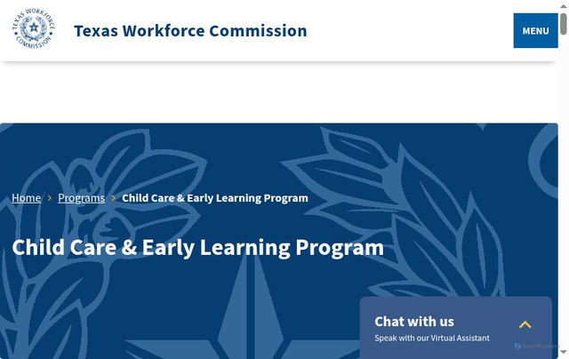 Security scan screenshot of https://www.twc.texas.gov/programs/child-care