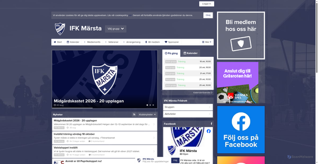 Security scan screenshot of https://ifkmarsta.se