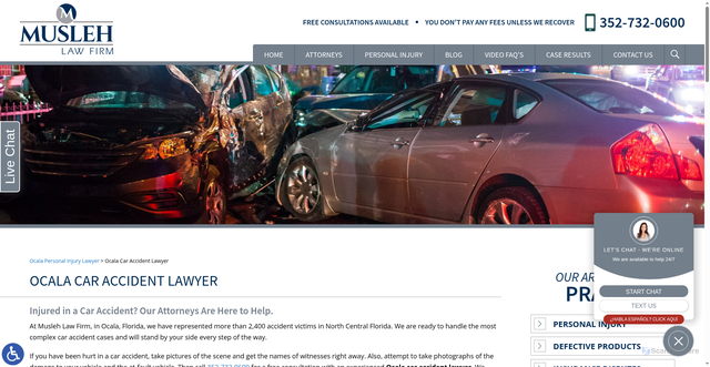 Security scan screenshot of https://www.ocalalawyer.com/car-accidents/