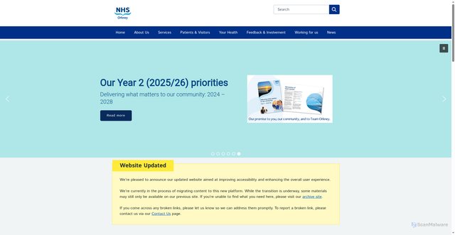 Security scan screenshot of http://www.ohb.scot.nhs.uk