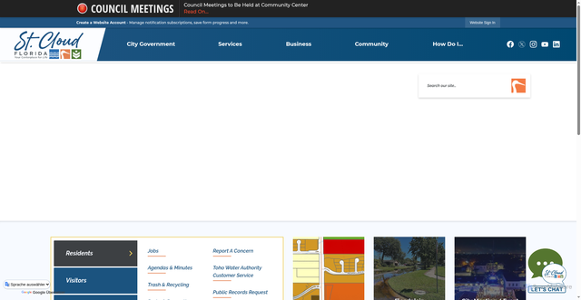 Security scan screenshot of https://stcloudfl.gov/