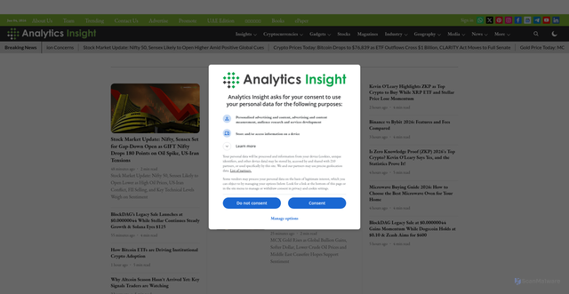 Security scan screenshot of https://analyticsinsight.net