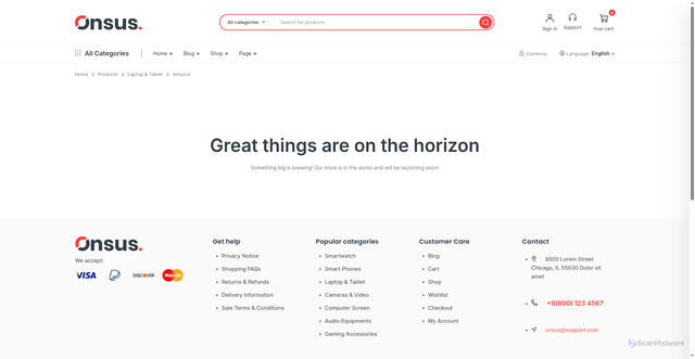 Security scan screenshot of https://allelectromarket.com/product-category/laptop-tablet/amazon/