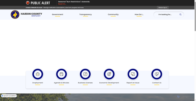 Security scan screenshot of https://hardincountyky.gov/