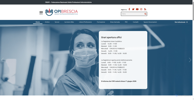 Security scan screenshot of https://www.opibrescia.it