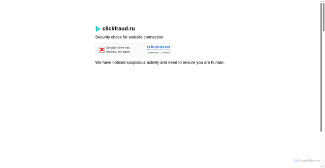 Security scan screenshot of https://clickfraud.ru