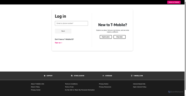 Security scan screenshot of https://tfb.t-mobile.com