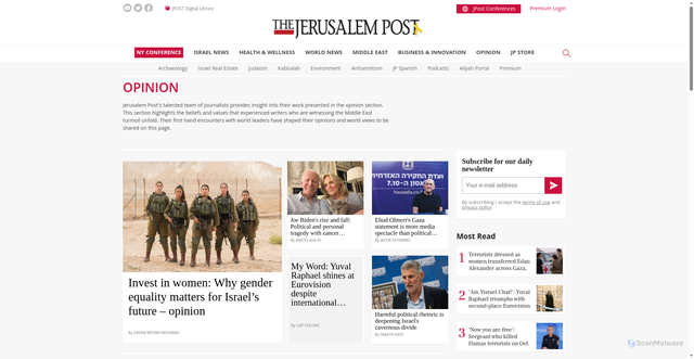 Security scan screenshot of https://jpost.live/