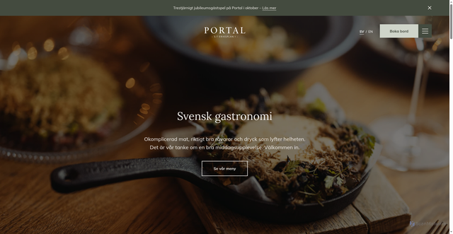 Security scan screenshot of https://portalrestaurang.se