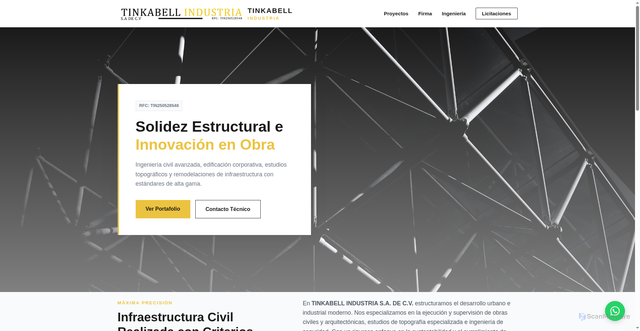 Security scan screenshot of http://tinkabellindustria.com/