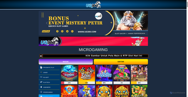 Security scan screenshot of https://rtpug300-27.com/microgaming/