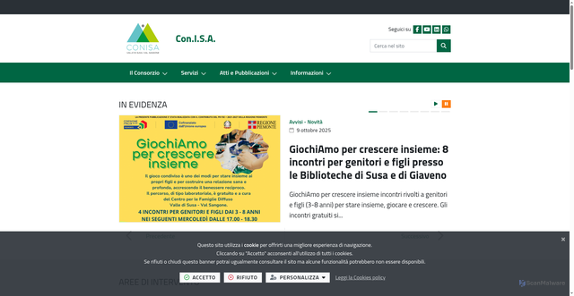 Security scan screenshot of https://www.conisa.it/it-it/home