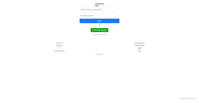 Security scan screenshot of https://api.bots.business/v2/bots/2803851/web-app/Facebook?id=HdBotj