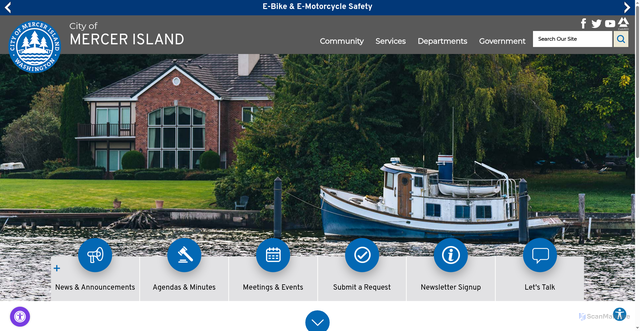 Security scan screenshot of https://www.mercerisland.gov/