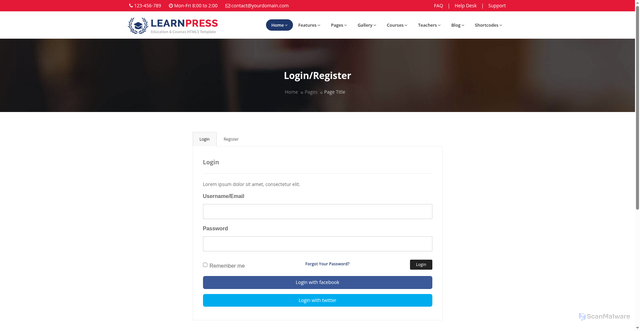 Security scan screenshot of https://quiet-olive-9aasjbjjin-j6ff15dafs.edgeone.app/form-login-register-style2.html
