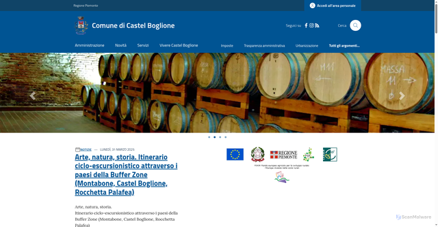 Security scan screenshot of https://www.comune.castelboglione.at.it/
