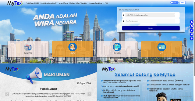 Security scan screenshot of https://mytax.hasil.gov.my
