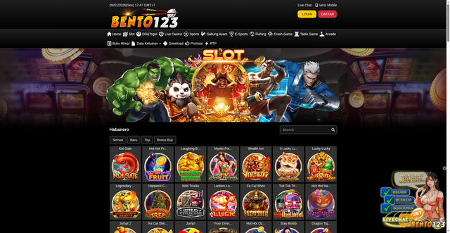 Security scan screenshot of https://ndxx-bento123.com/desktop/game/slot/habanero