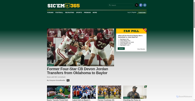 Security scan screenshot of https://sicem365.com