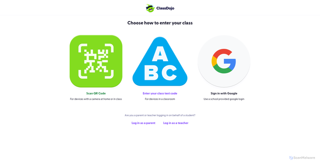 Security scan screenshot of https://student.classdojo.com