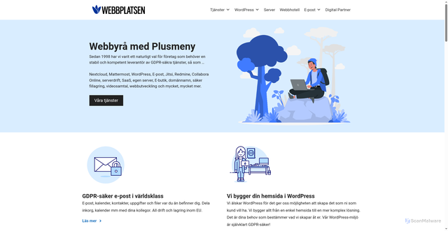 Security scan screenshot of https://Webbplatsen.se