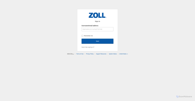 Security scan screenshot of https://12lead.zollonline.com