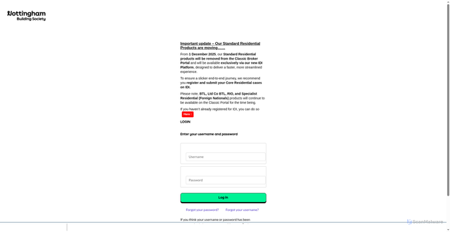 Security scan screenshot of https://online.thenottingham-intermediaries.com