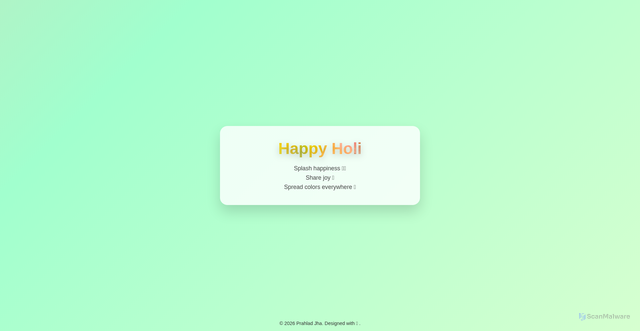 Security scan screenshot of https://holiwithprahlad-zo3jx8355r.edgeone.app/