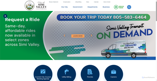 Security scan screenshot of https://simivalley.gov/