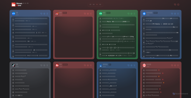 Security scan screenshot of http://newsnow-9aj.pages.dev/