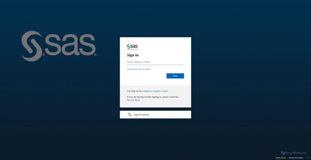 Security scan screenshot of https://sizing-calc-stage.unx.sas.com
