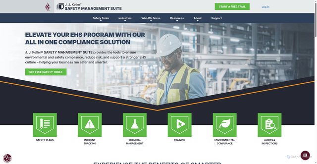 Security scan screenshot of https://www.jjkellersafety.com