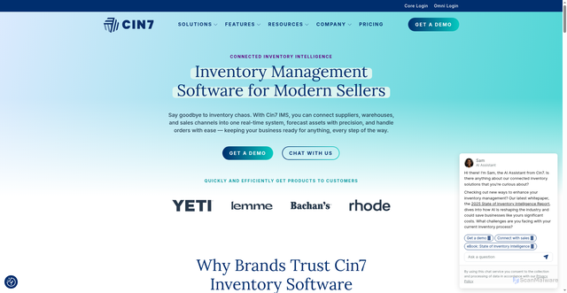 Security scan screenshot of https://go.cin7.com