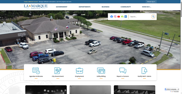 Security scan screenshot of https://www.cityoflamarque.org/