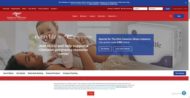 Security scan screenshot of https://americaschristiancu.com/kirk-cameron/
