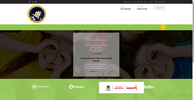 Security scan screenshot of https://institutomayeutico.online/user/profile.php?id=3