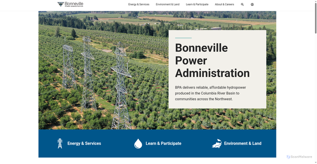 Security scan screenshot of https://www.bpa.gov/