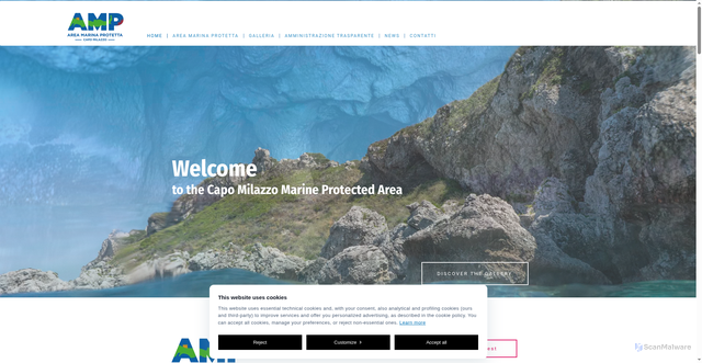 Security scan screenshot of https://www.ampcapomilazzo.it/