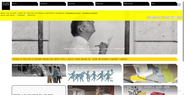Security scan screenshot of https://www.palladiomuseum.org/it/