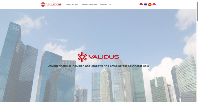 Security scan screenshot of https://validus.sg