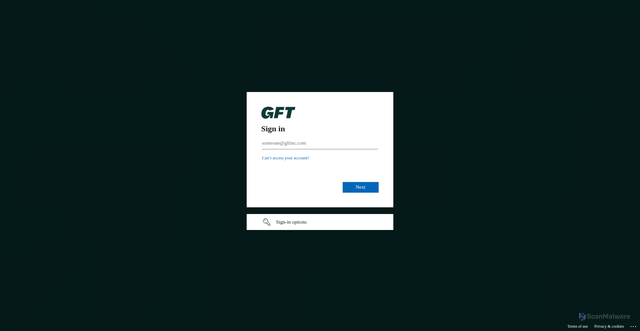 Security scan screenshot of https://gfnet.sharepoint.com