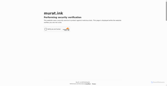 Security scan screenshot of https://murat.ink