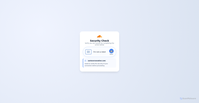 Security scan screenshot of https://santaversenation.com/