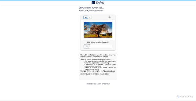 Security scan screenshot of https://www.vrbo.com/