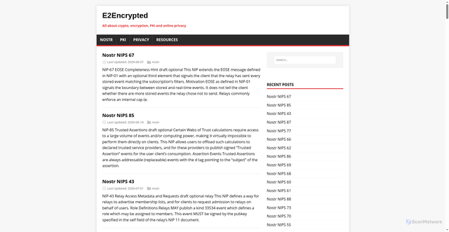 Security scan screenshot of https://e2encrypted.pages.dev/